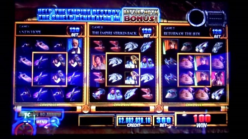 Star Wars Slot Machine Bonus Round screen shot